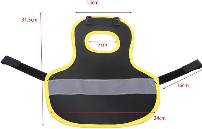 4 Pcs Fluorescent Green High Visibility Chicken & Duck Safety Vest - Reflective Poultry Jacket