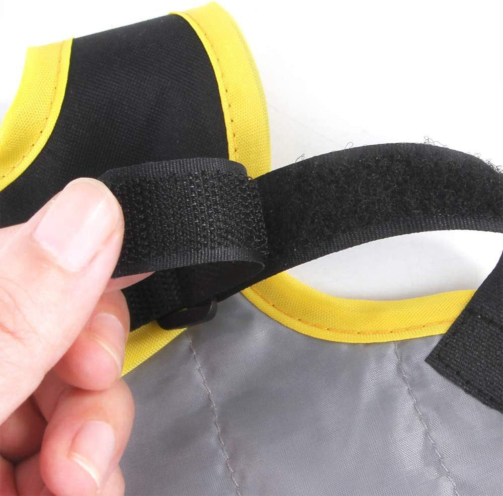 4 Pcs Fluorescent Green High Visibility Chicken & Duck Safety Vest - Reflective Poultry Jacket