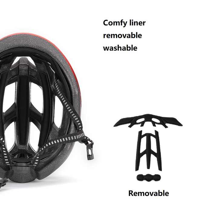 Dark Blue And Black Gradient Lightweight Adult Bicycle Helmet - Adjustable Fit Road & Mountain Bike Safety Headgear (57-62cm)