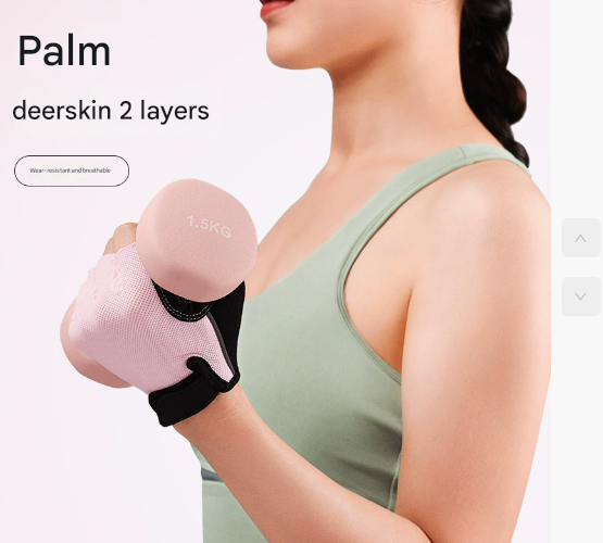 L Pink Children's Summer Cycling Gloves - Breathable Half-Finger Non-Slip Fitness Training Gloves for Weightlifting