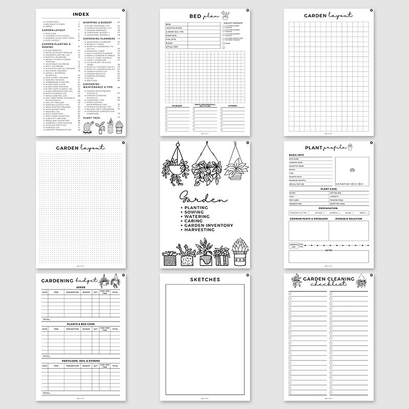 2-Pack Gardening Journal Set - 28.5x21cm 11.22x8.27in Plant Care Tracker with Watering Schedule - Indoor/Outdoor Polarimeter Logbooks