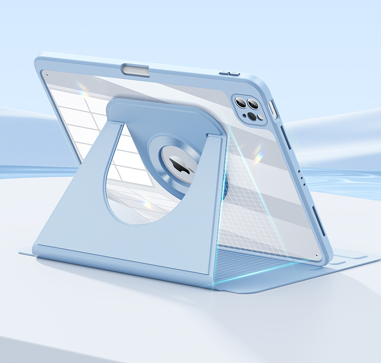 Black 360 Rotating Protective Case for iPad Air 5/4 & Pro 11 2018-2022 with Pencil Holder