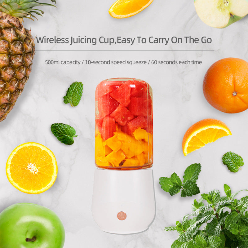 Green Compact Portable Blender - USB Rechargeable Mini Juicer Cup with 4 Blades