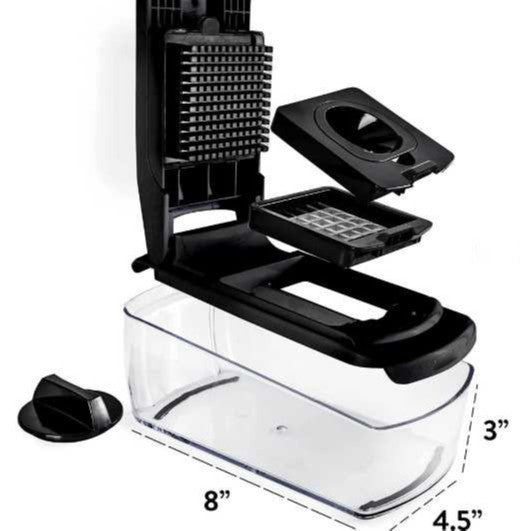 18-Piece Multi-Function Vegetable Chopper, Rotary Grater, Spiralizer and Slicer for Home Kitchen White and green
