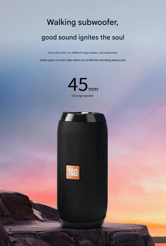 Blue orange stripes Portable Bluetooth Speaker - HiFi 360 Degree Audio Wireless Mini Speaker, Support Hands-free Calling