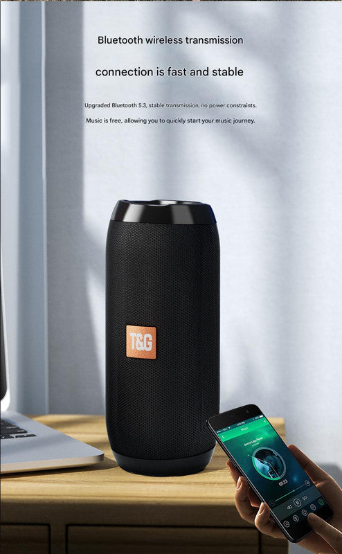 Green triangle blue Portable Bluetooth Speaker - HiFi 360 Degree Audio Wireless Mini Speaker, Support Hands-free Calling