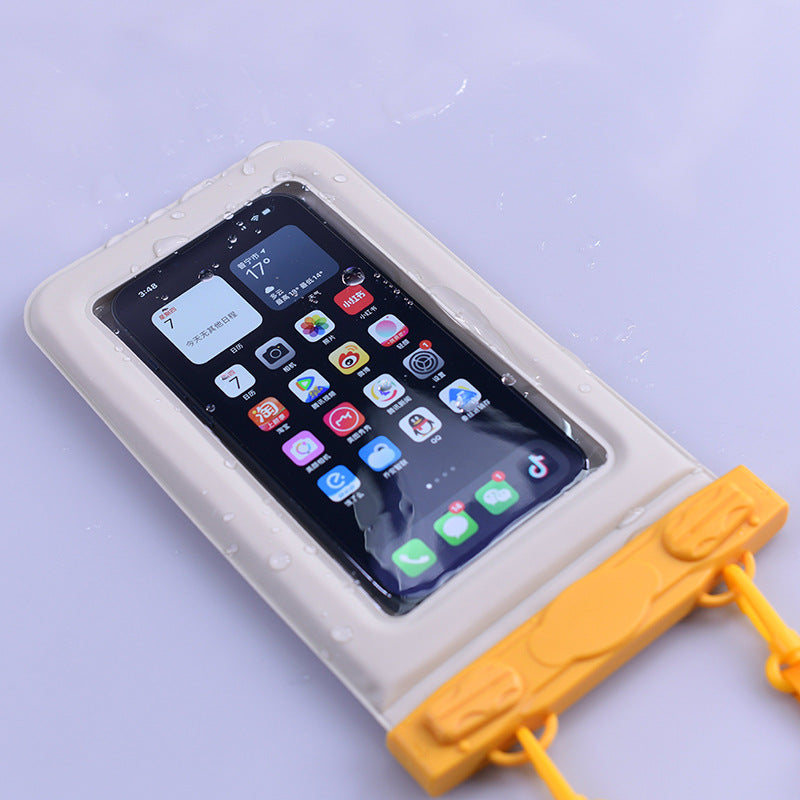 IPX8 Waterproof Phone Pouch with Inflatable Floating Layer,Touchscreen Dry Bag for Swimming(dark green)
