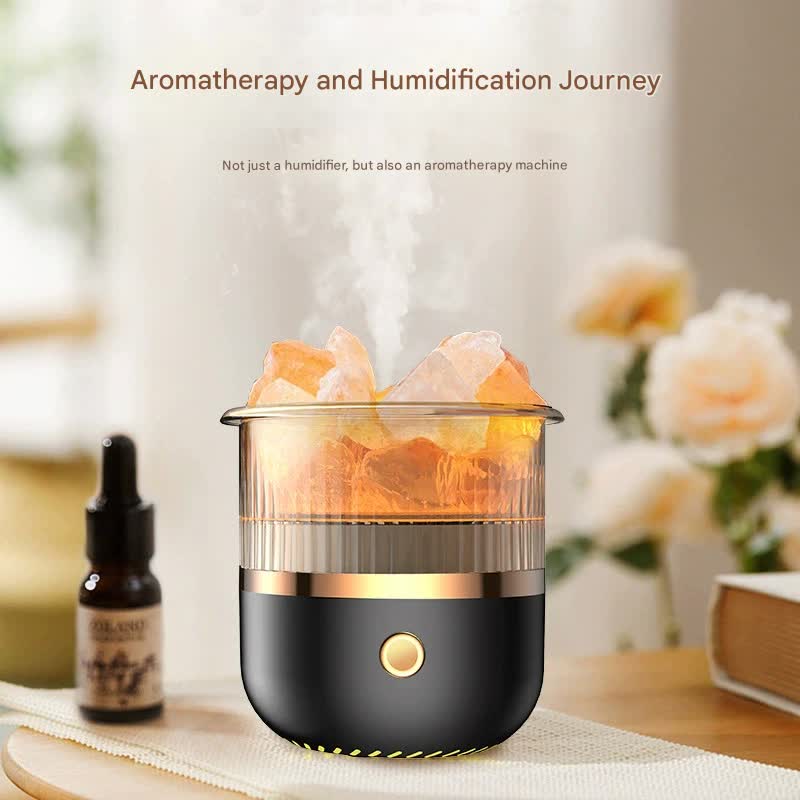Crystal Humidifier with LED Light - Aromatherapy Diffuser for Home Relaxation white