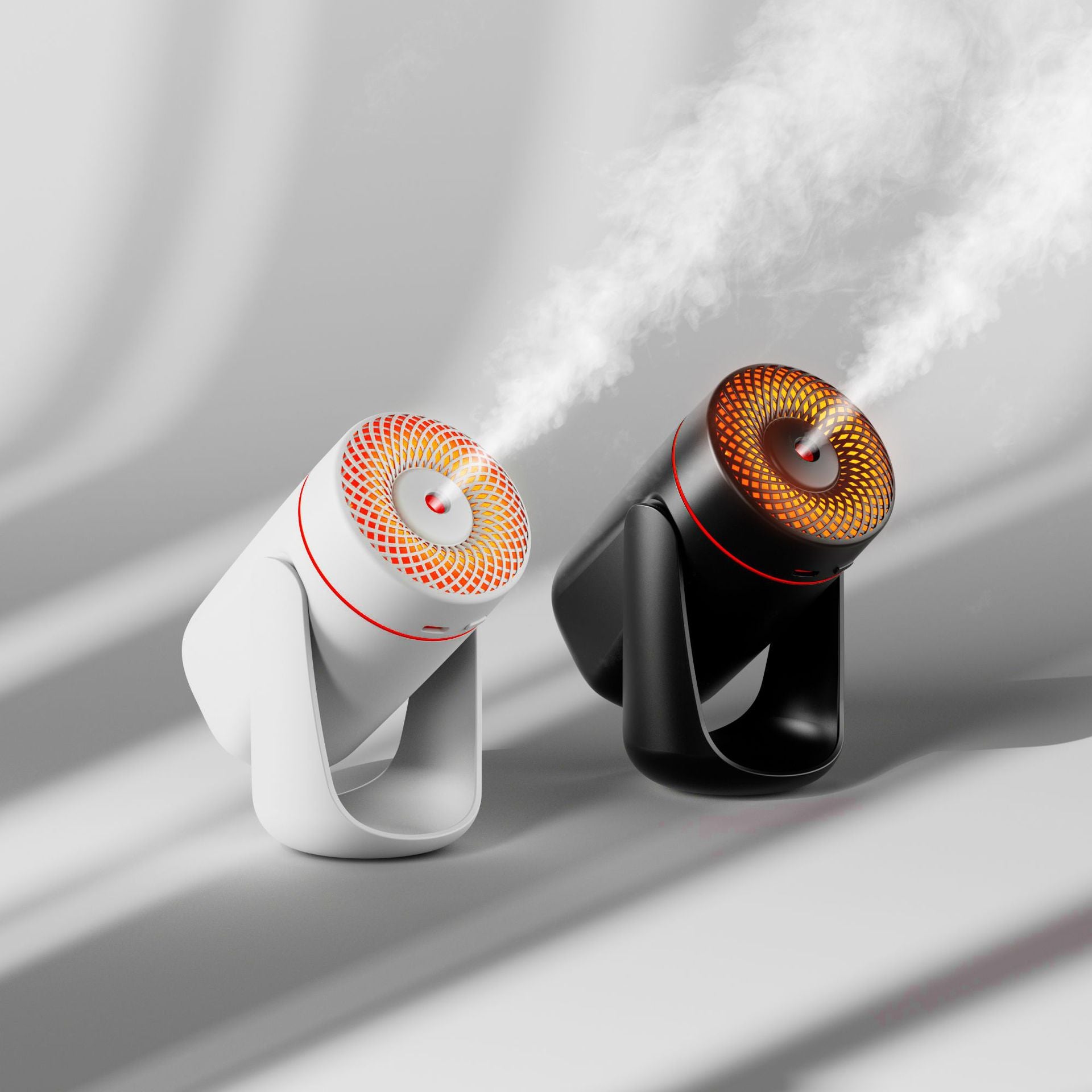 Portable LED Humidifier - Compact Aromatherapy Diffuser with Mist white