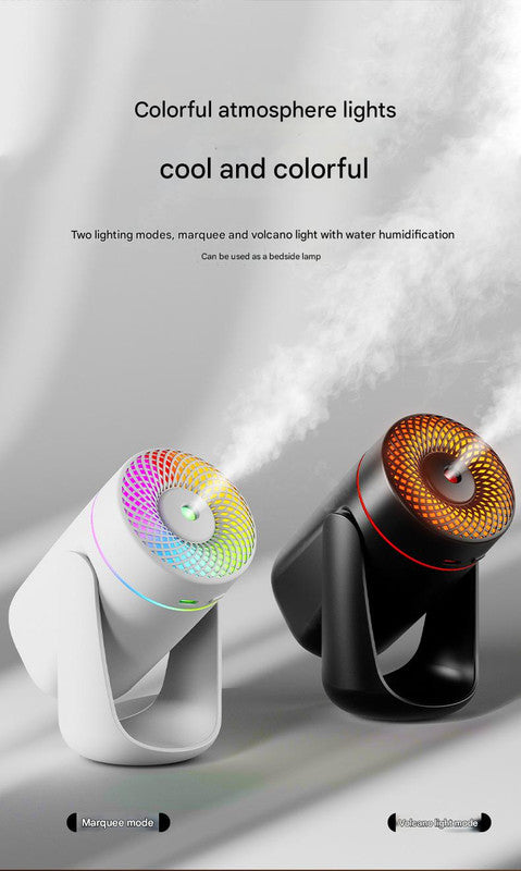 Portable LED Humidifier - Compact Aromatherapy Diffuser with Mist black