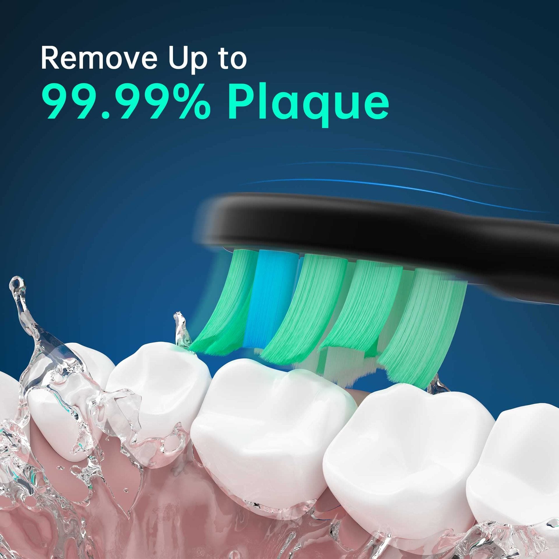Advanced Electric Toothbrush with 5 Modes and 8 Brush Heads Black
