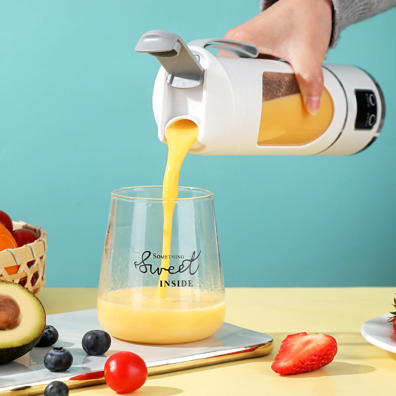 Portable Electric Juicer Blender - 450ml USB Rechargeable Smoothie Maker with 12 Blades Purple