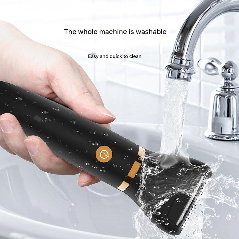 3-in-1 Men's Electric Body Groomer & Hair Clipper Kit - Waterproof, USB-C Rechargeable with Charging Dock black