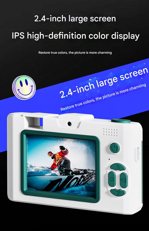 Compact 4K Digital Camera - 50MP, 16x Zoom, 2.4-inch IPS Screen, WiFi & Fill Light - Retro CCD Style Yellow