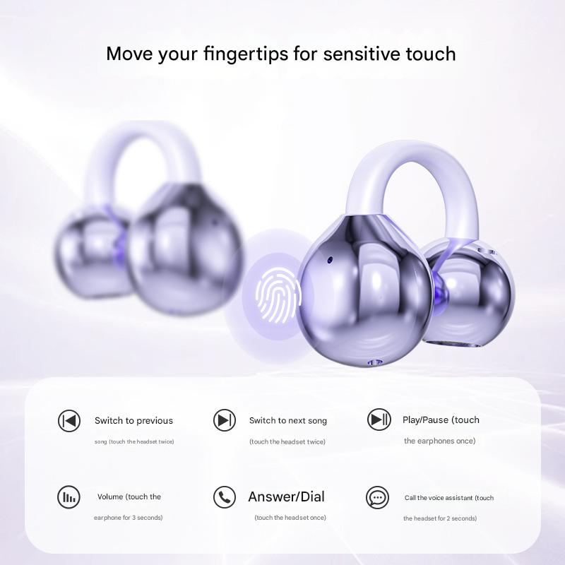 Stylish TWS Wireless Earbuds with Real-Time AI Translation - Immersive Sound & Touch Control purple