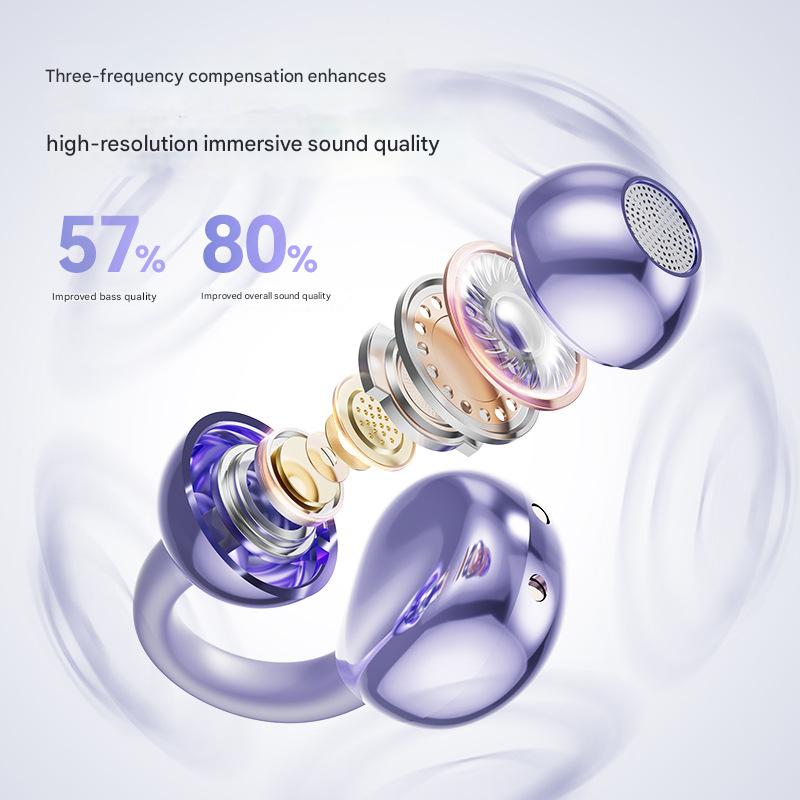 Stylish TWS Wireless Earbuds with Real-Time AI Translation - Immersive Sound & Touch Control Gray