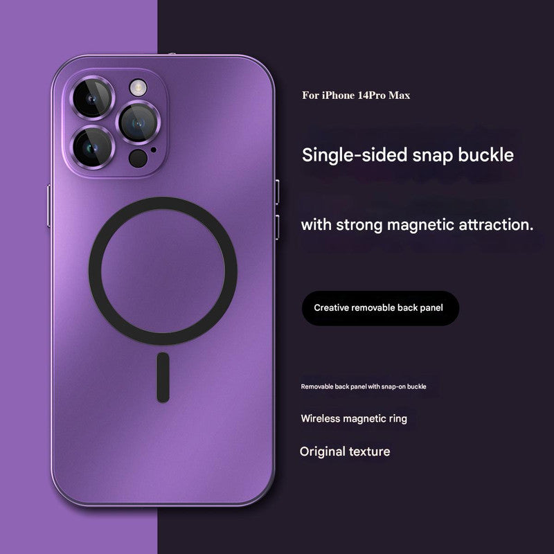 Innovative Detachable Backplate Case for iPhone 14 Pro Max with Strong MagSafe Compatibility Purple