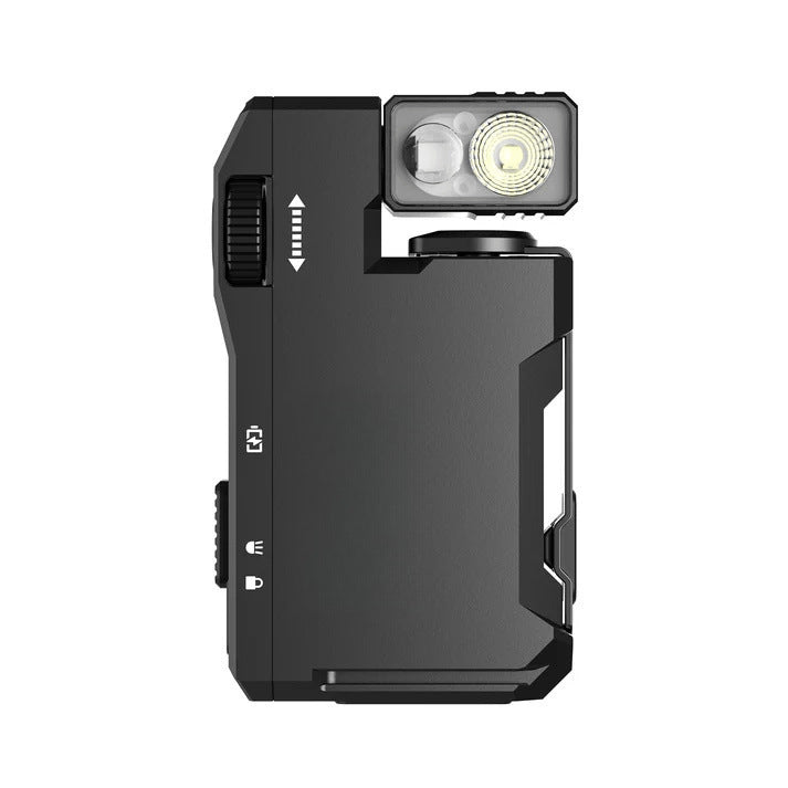 Ultra-Versatile Compact LED Flashlight - 400LM, 180 Rotating Head, RGB Light, Type-C Charging black