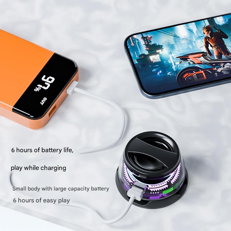 G300 Magnetic Suction Bluetooth Speaker - RGB Lights, 40mm Driver, 6H Playtime Green