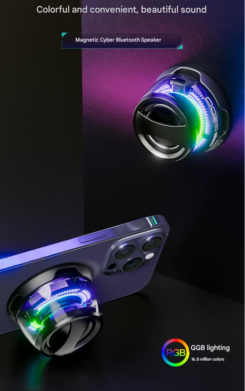 G300 Magnetic Suction Bluetooth Speaker - RGB Lights, 40mm Driver, 6H Playtime Green