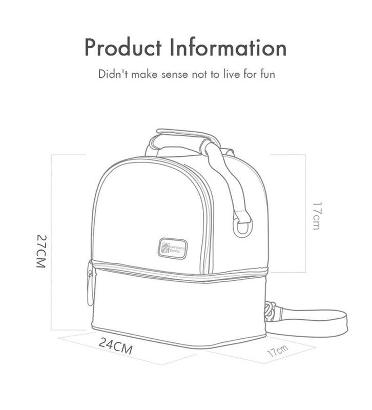 Versatile Insulated Breast Milk Cooler & Lunch Backpack - Waterproof, Multi-Carry Options Pure black