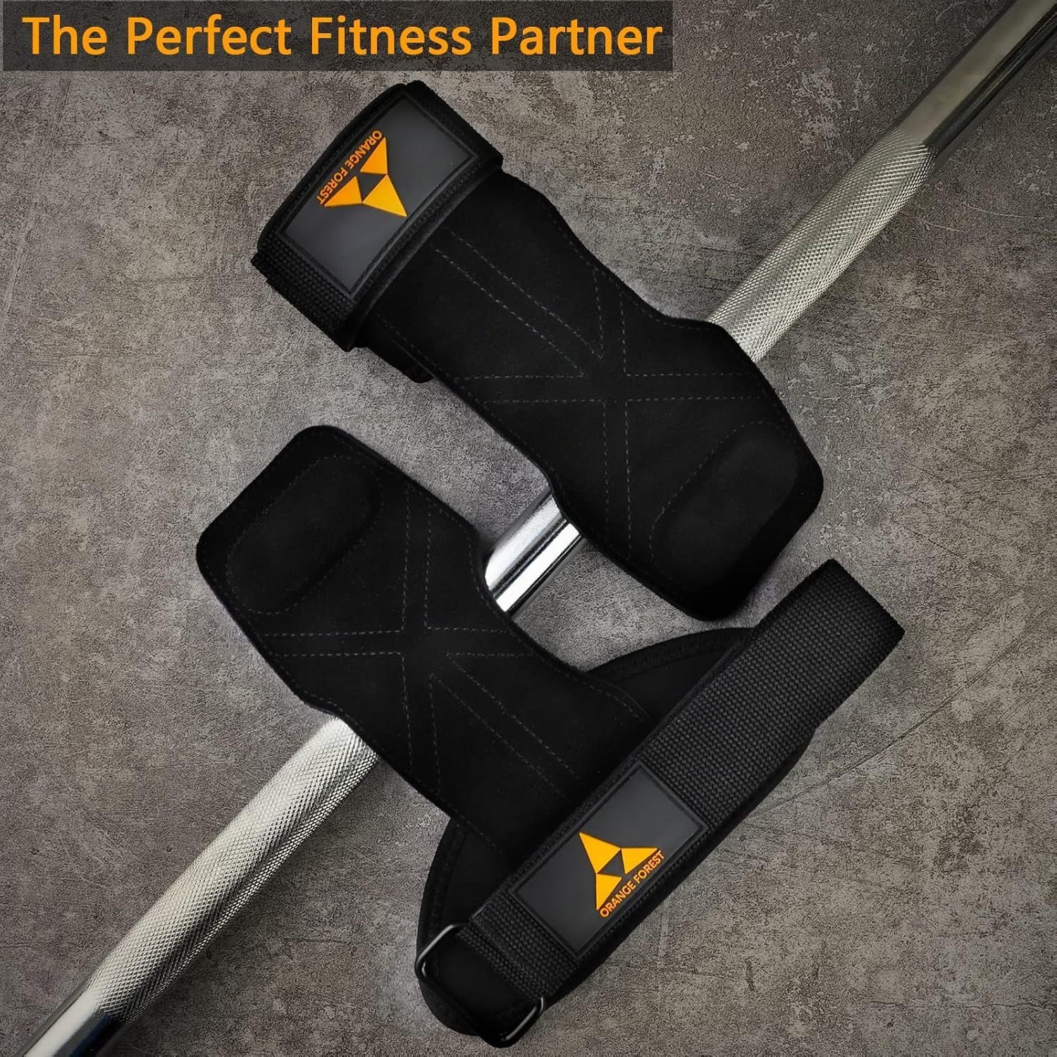 Heavy Duty Weightlifting Grips - Anti-Slip Cowhide Palm Protectors with Neoprene Wrist Support & Adjustable Straps green