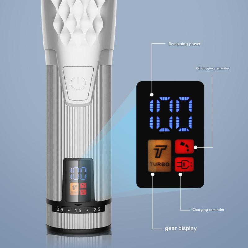 Professional 2-in-1 Cordless Hair Clipper & Trimmer Kit with LED Display & 5-Speed Fine Tuning silver