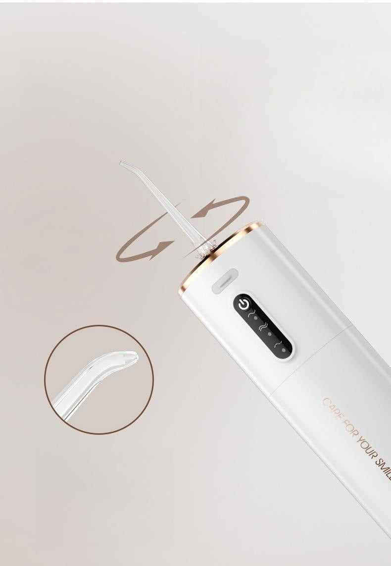 Portable Electric Water Flosser - USB-C Rechargeable, Multiple Modes, Gingival Protection White