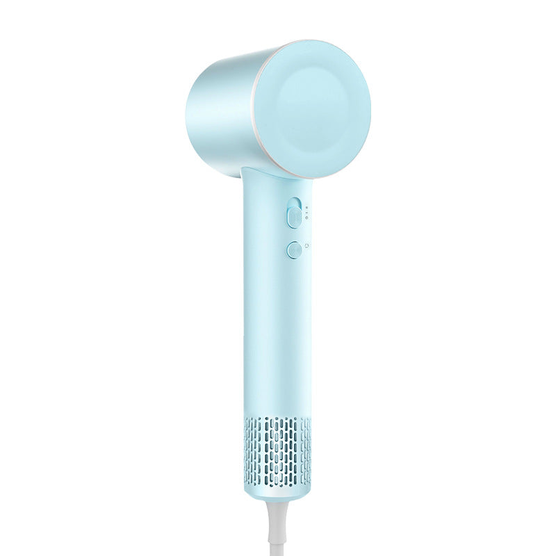 High-Speed Ionic Hair Dryer - 110,000 RPM Motor, 70m/s Airflow, Low Noise Blue