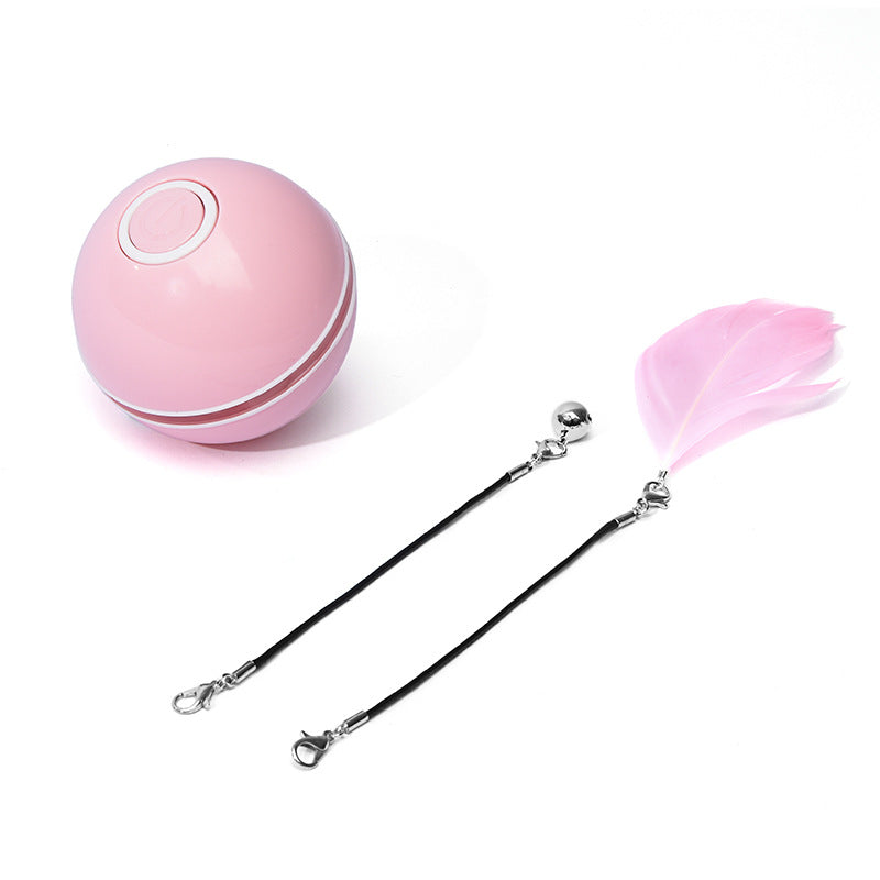 Smart USB Rechargeable Pet Interactive Rolling Ball pink