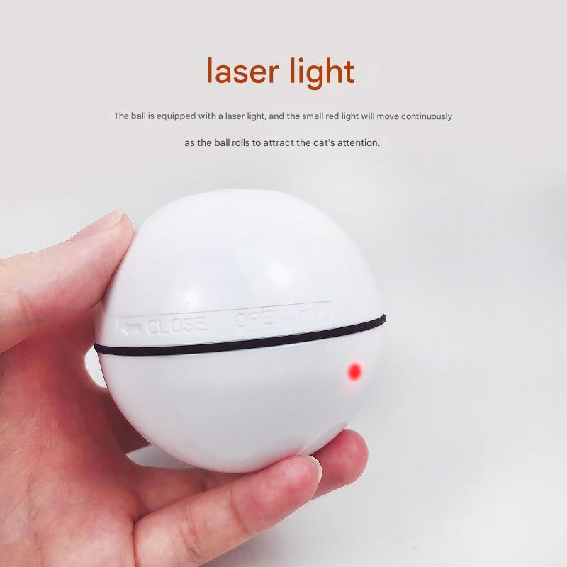 Smart USB Rechargeable Pet Interactive Rolling Ball Gray