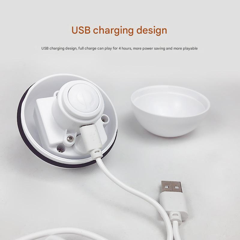 Smart USB Rechargeable Pet Interactive Rolling Ball Gray