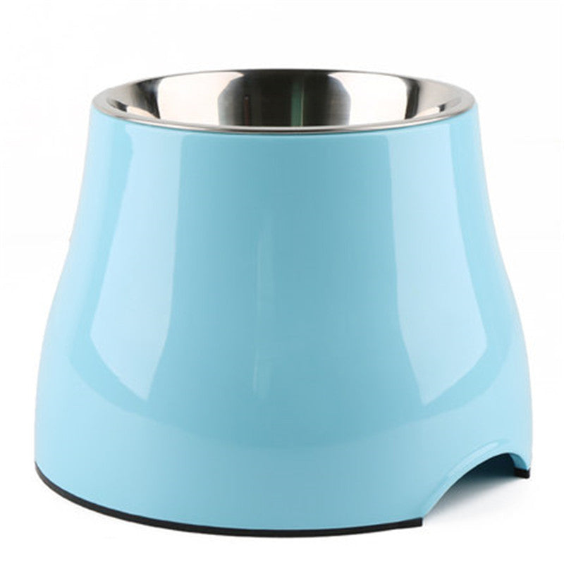 Elevated Pet Feeding Bowl with Stainless Steel Inner - Promotes Healthy Digestion & Reduces Neck Strain blue