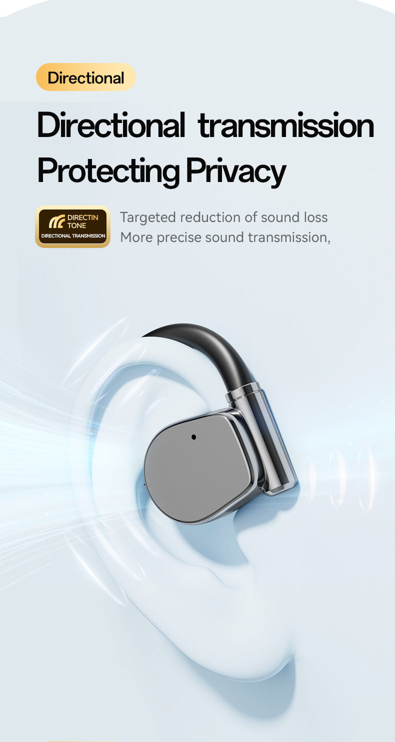 Open-Ear TWS Wireless Earbuds with HIFI Sound & LED Display - Dolby Surround black