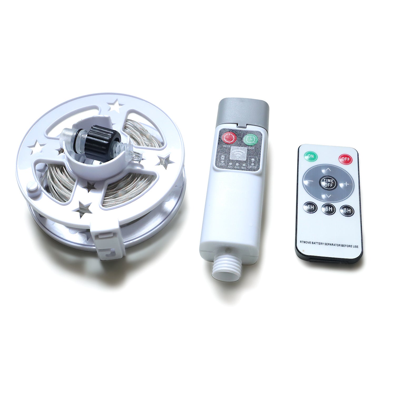 200 lights warm white at 20 meters Camping tent light kit - rechargeable power bank, spool light string, remote control