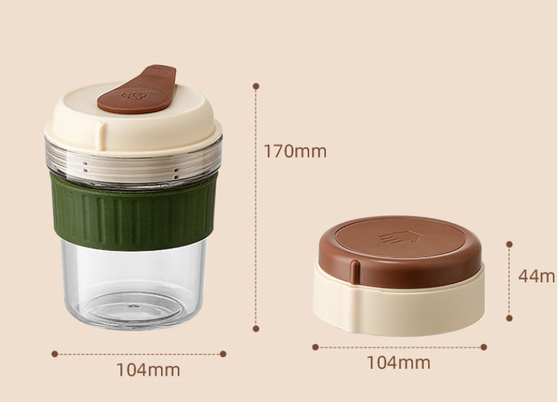 2-in-1 Ice Cube Maker Tumbler - Portable Cup with Integrated Silicone Ice Tray & Lid (1 cup + 3 ice tray)