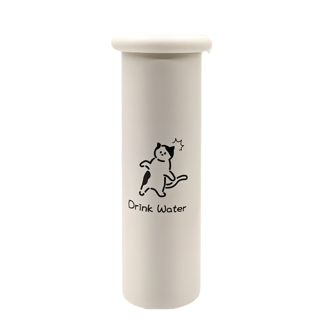 Mini Insulated Coffee Cup - 316 Stainless Steel, Portable & Stylish - White Kitten 300ml
