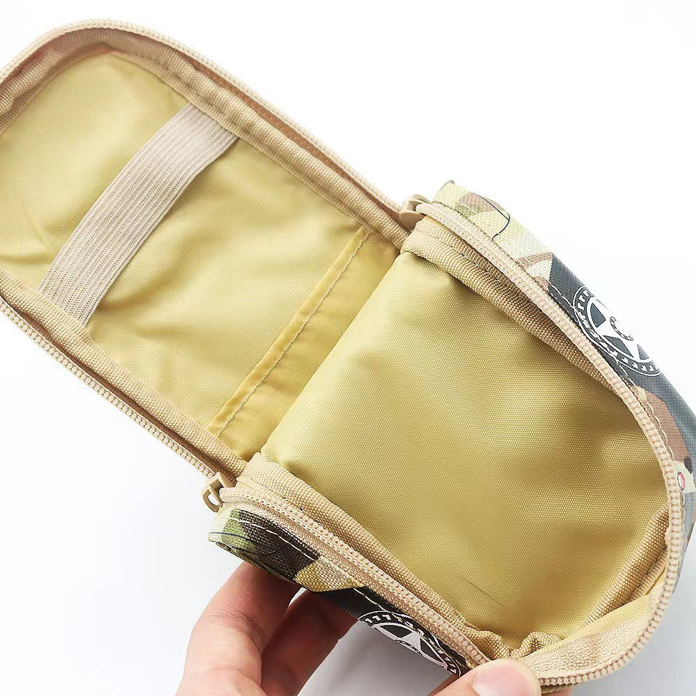 Camouflage Car Shaped Pencil Case - Large Capacity Stationery Organizer Pouch Desert camouflage