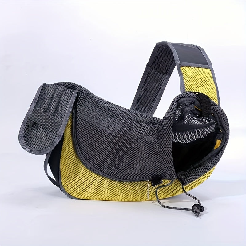 Yellow Portable Oxford Fabric Pet Carrier for Cats and Puppies Size L