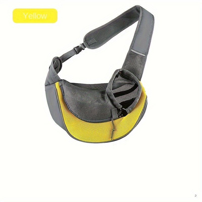 Yellow Portable Oxford Fabric Pet Carrier for Cats and Puppies Size L