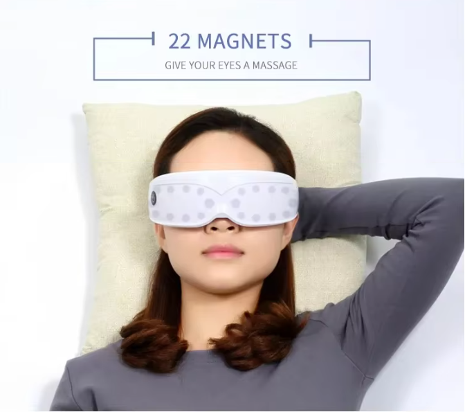 Black Touch-Control Rechargeable Heated Eye Massager for Daily Use