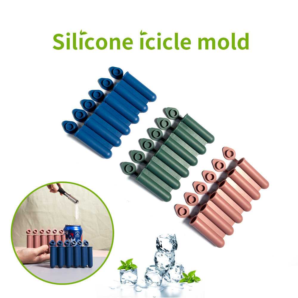 Black Bottle & Can Friendly Ice Stick Molds - 6-Cup Design, Set of 10