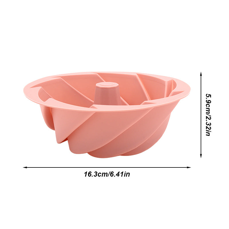 Pink Non-Stick Silicone Cyclone Cake Pan Set 10 Molds - Perfect for Desserts