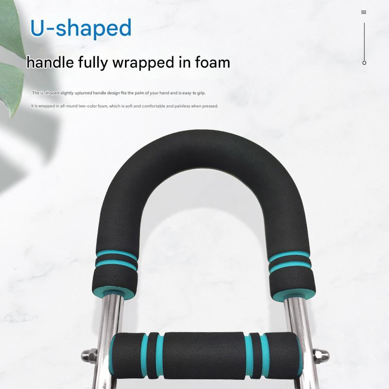 Blue Black Adjustable U-Shaped Arm Exerciser - For Home Fitness Strength Training 40kg