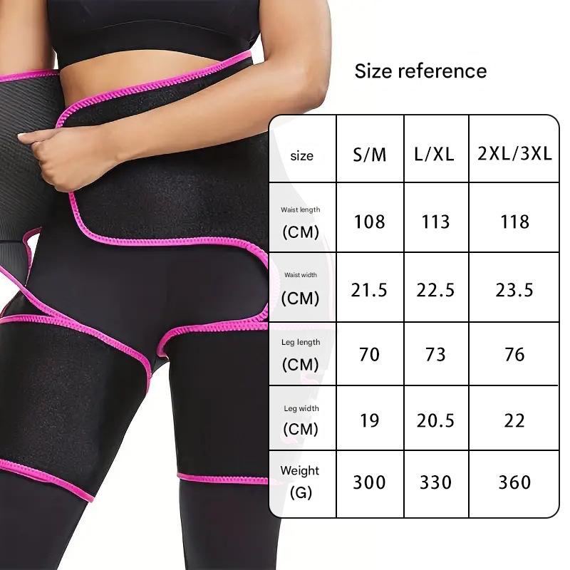 Yellow Women's 3-in-1 Body Shaper: Waist Cincher, Thigh Slimmer, Glute Lifter - Workout Gear Size : L/XL