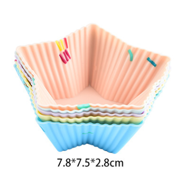 Style 2 Silicone Mini Cake Molds 30 Pack - For Cupcakes, Desserts 7.8x7.5x2.8cm
