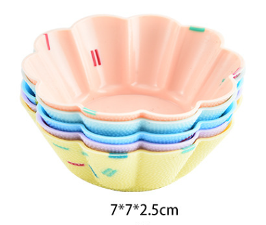 Style 3 Silicone Mini Cake Molds 30 Pack - For Cupcakes, Desserts 7x7x2.5cm