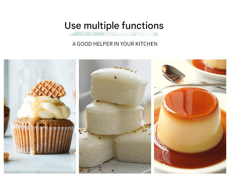 Style 4 Silicone Mini Cake Molds 30 Pack - For Cupcakes, Desserts 7.5x7.5x2.5cm