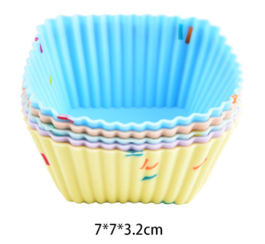 Style 6 Silicone Mini Cake Molds 30 Pack - For Cupcakes, Desserts 7x7x3.2cm