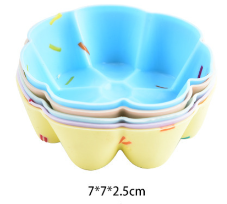 Style 8 Silicone Mini Cake Molds 30 Pack - For Cupcakes, Desserts 7x7x2.5cm